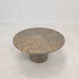 Round Italian Marble Coffee Table, 1980's