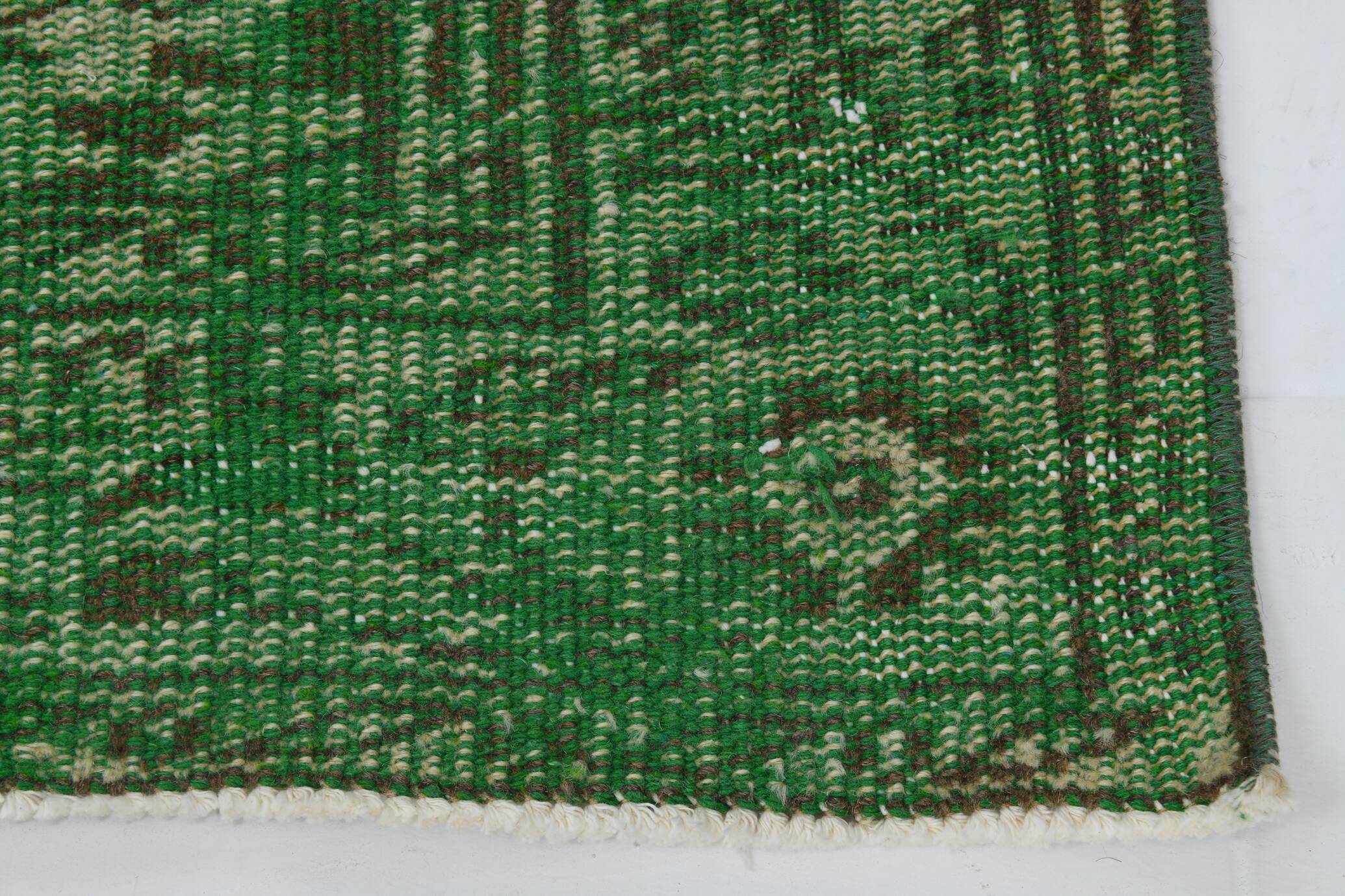 5x8 Dark Green Geometric Style Camouflage Vintage Rug, 155x238 Cm