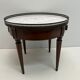 Table hot water bottle Louis XVI mahogany marble white gilded brass XIXth century