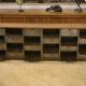 Strafor cabinet with flaps, 6 columns, oak top, 1950s.