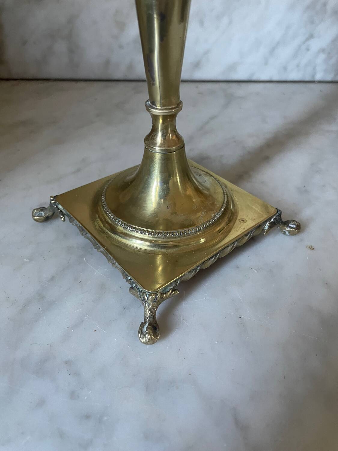 Antique brass candlestick