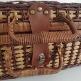 Vintage wicker pic-nic suitcase