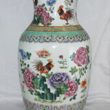 Ancient Chinese vase Rose family early 20th century