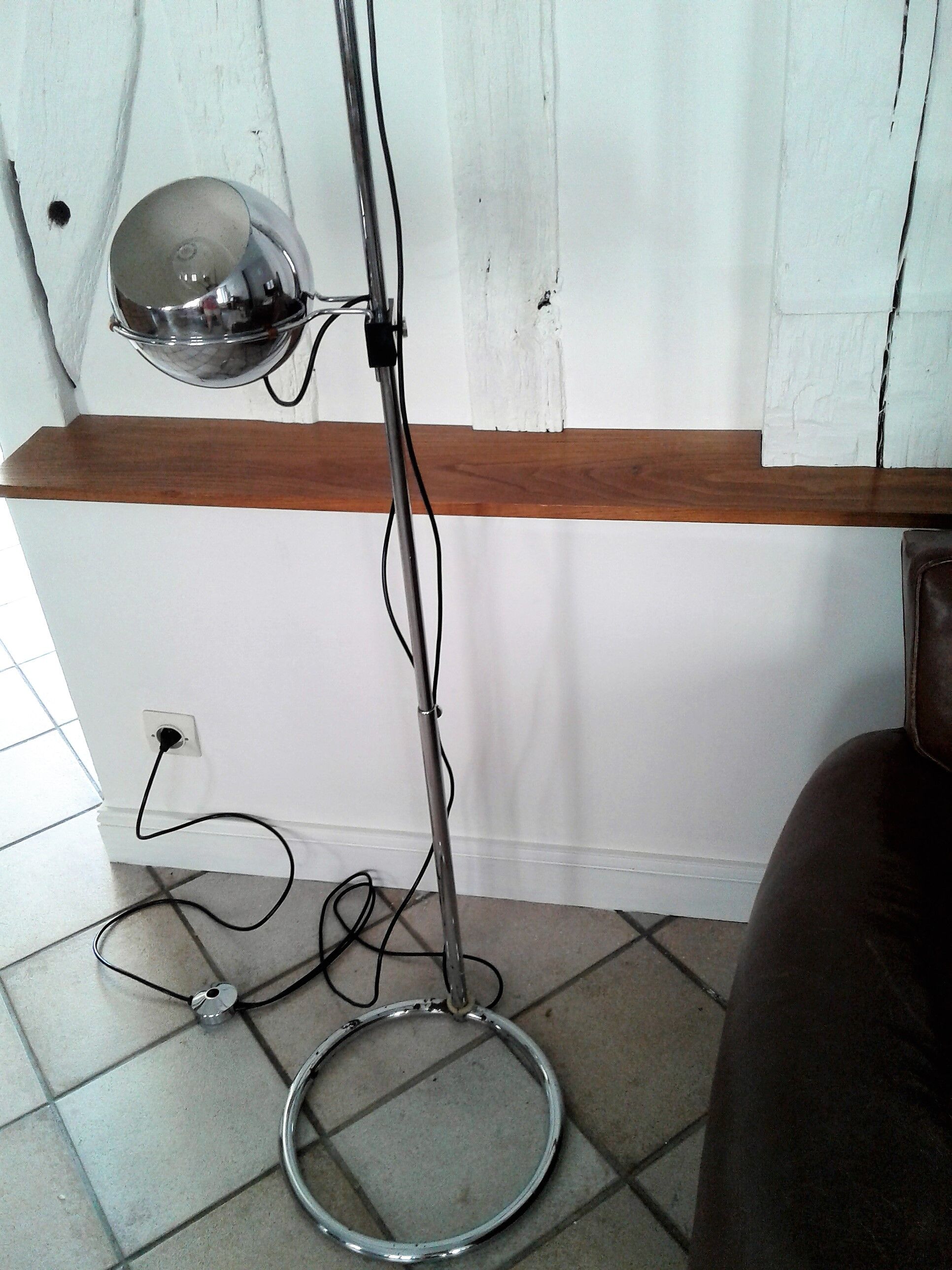 Floor lamp Reggiani "eyeball" chrome