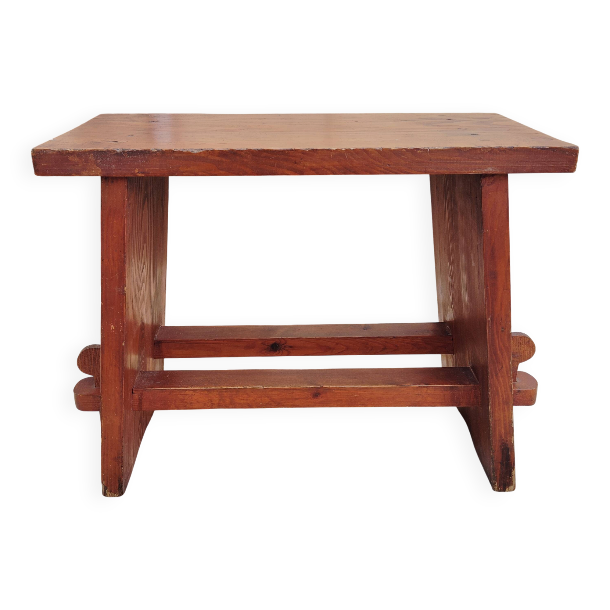 Small solid wood painter's bench