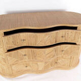 Commode « feuilles » en rotin