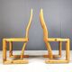 Vintage Finnish Pine wood dining chairs, 1970s