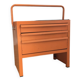 Vintage orange tool box