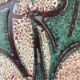 Ceramic plate with thistles - Etienne Daniel, Vallauris, 1960s-70s