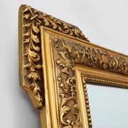 Large square giltwood mirror in Baroque style, 20th century