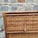Commode rotin et bambou vintage