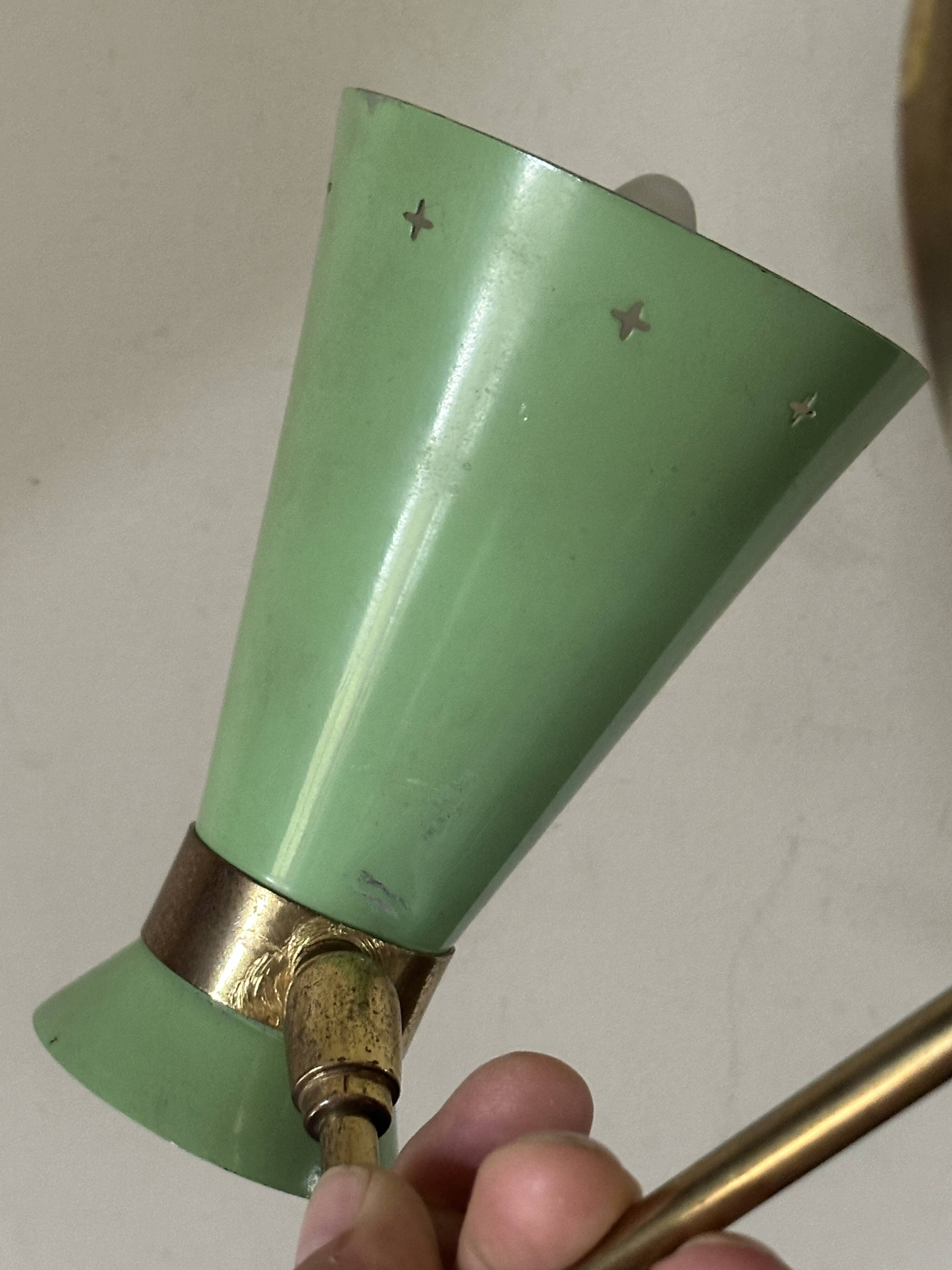 Lampe cocotte diabolo verte design années 60