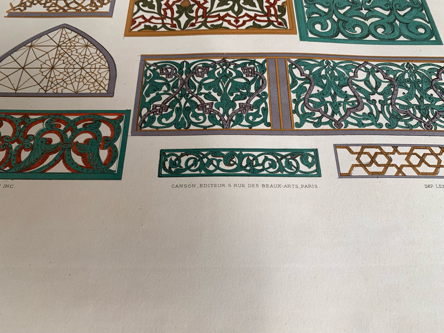 Ancient Oriental Lithography - Arab Ornaments