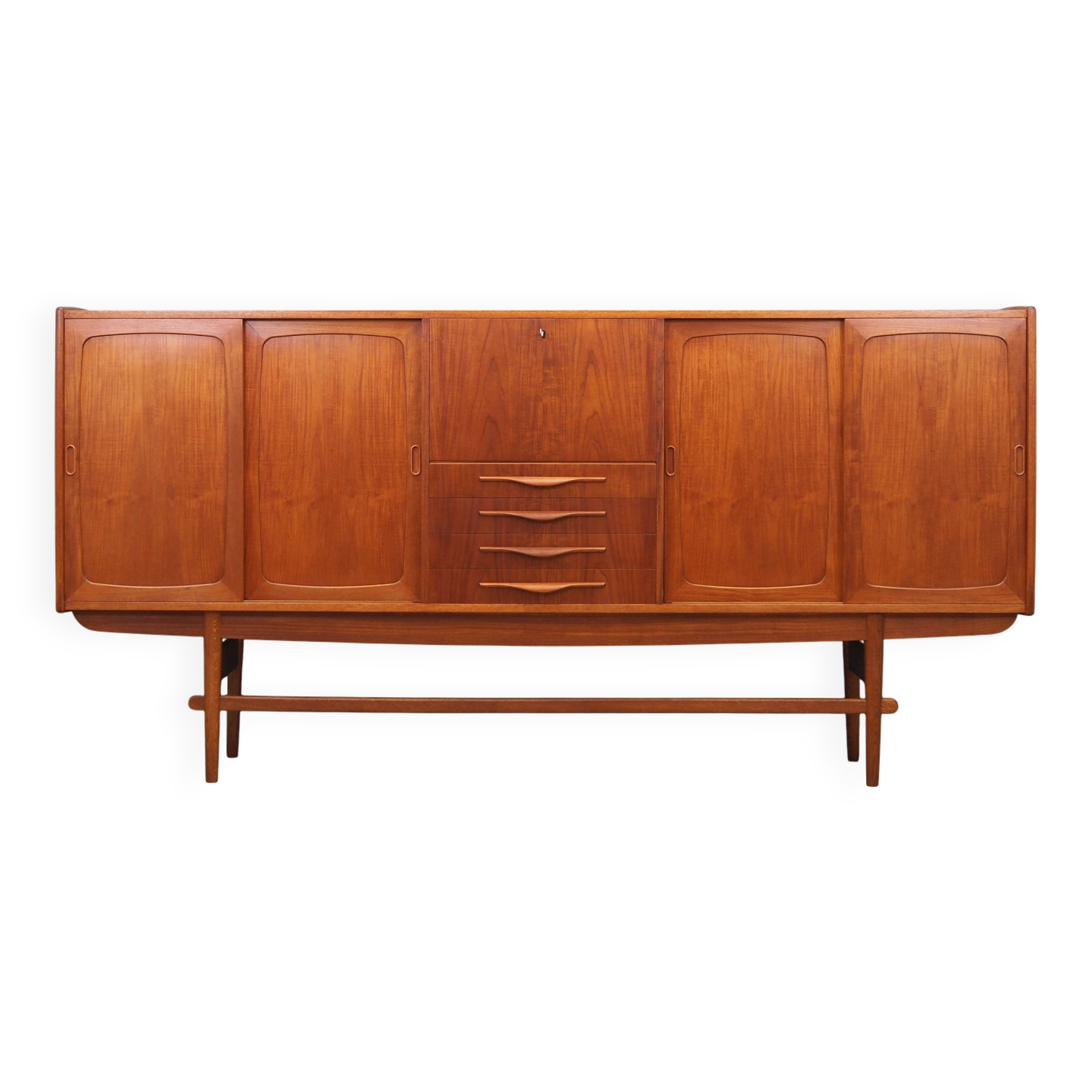 Teak highboard, Danish design, 1960s, production: Denmark