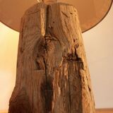 Lamp on old oak beam