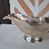 Silver-plated metal gravy boat