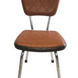 4 chaises en vinyle marron