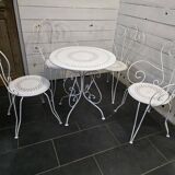 Old wrought iron garden furniture