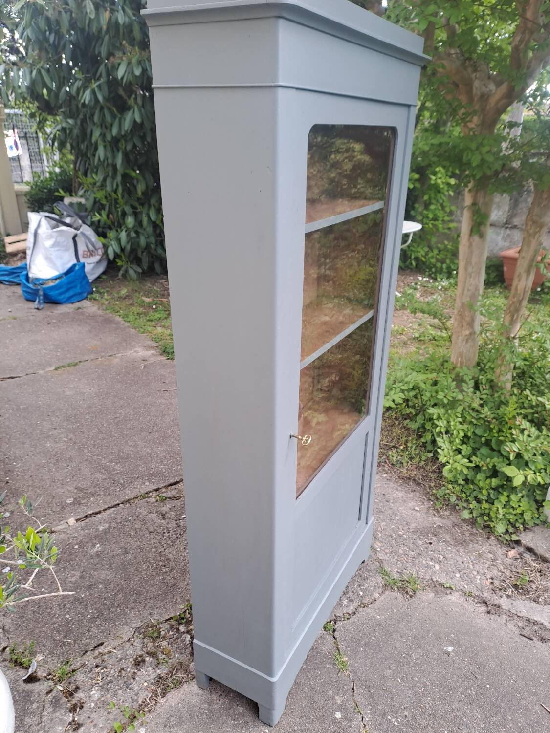 Armoire une porte vitrée  fin 19ème