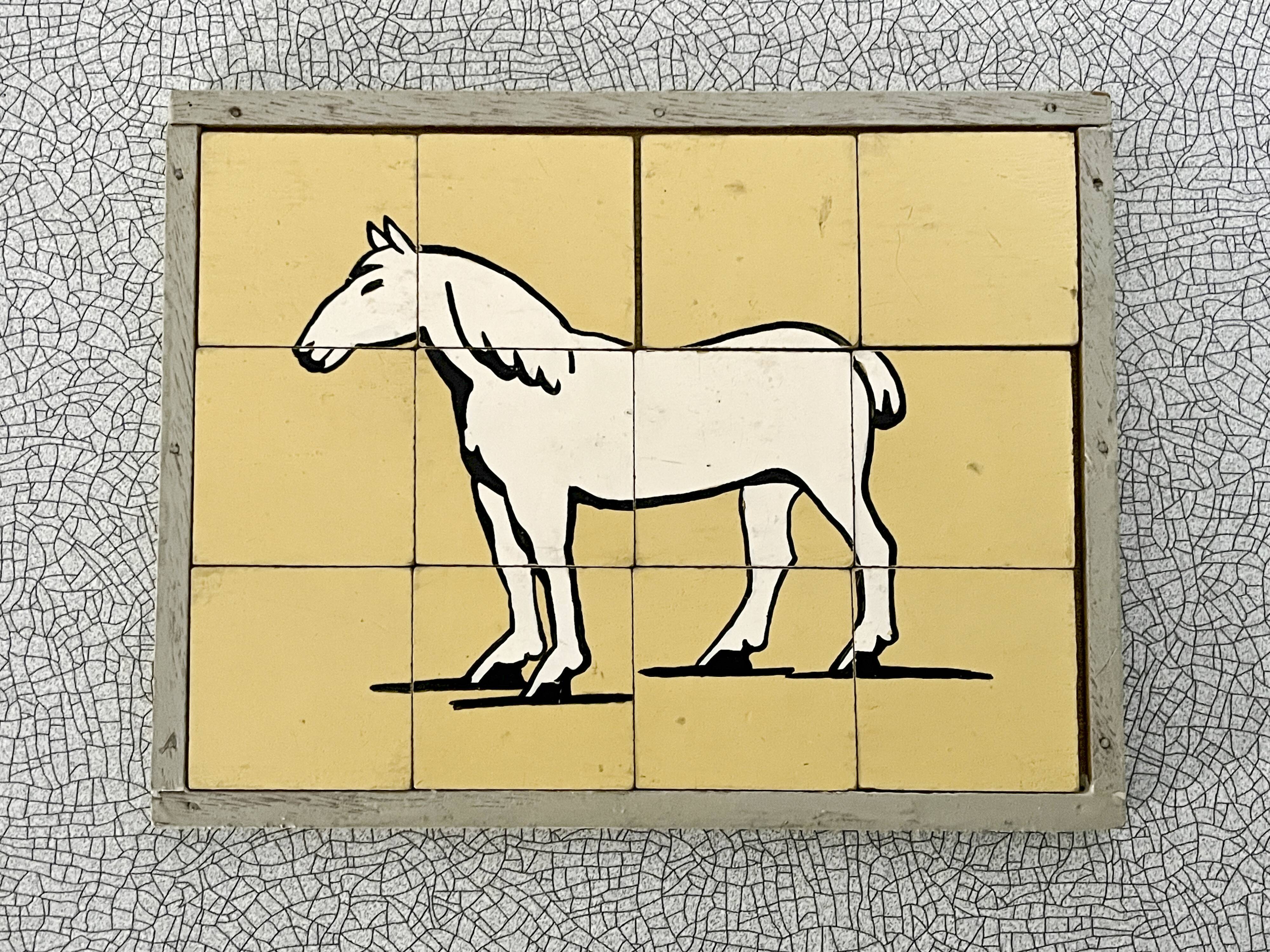 Wooden puzzle frame from the 1930s/40s depicting a horse.