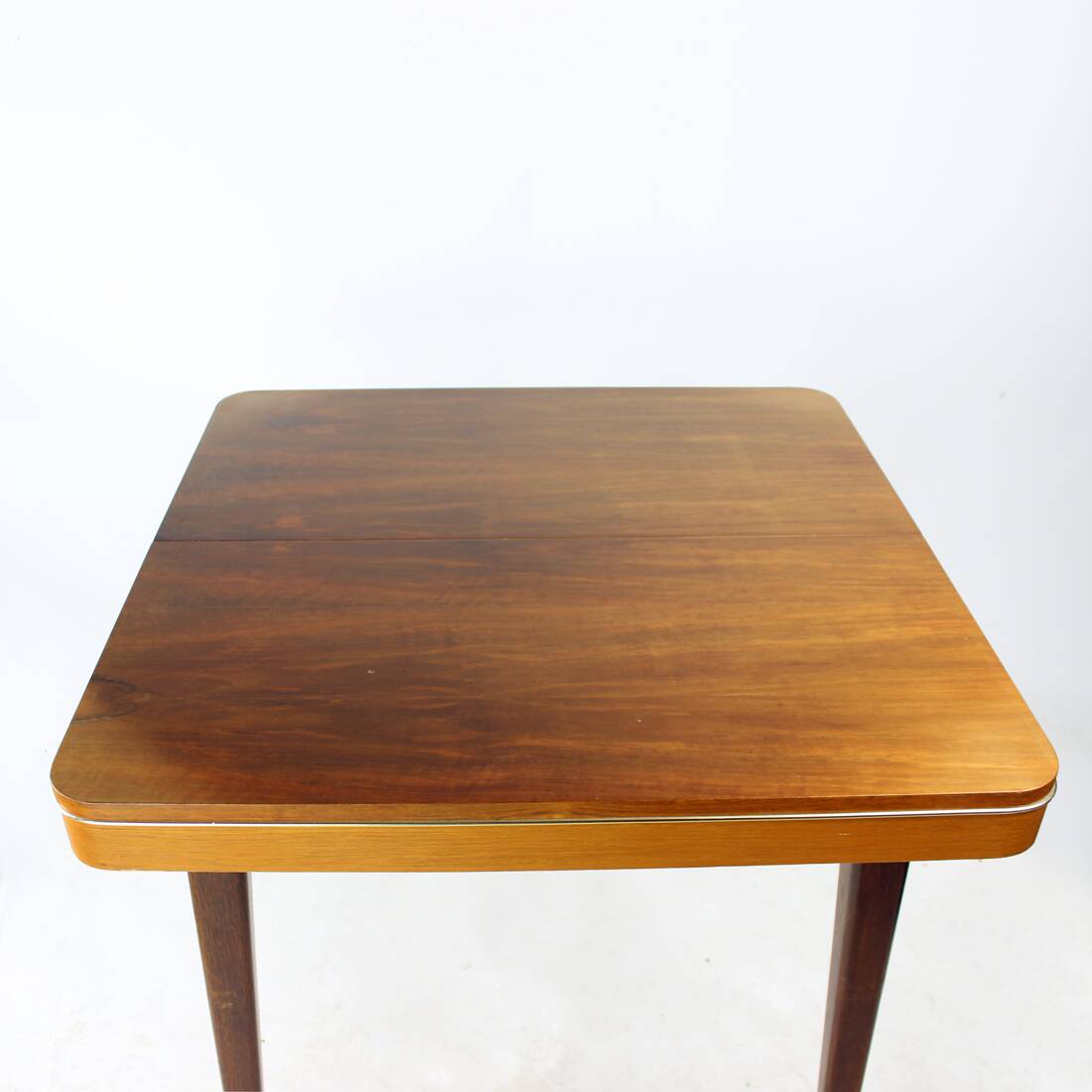 Extendable Square Dining Table In Walnut By Jitona, Czechoslovakia 1968