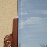 Art Deco mirror in walnut frame 126/88cm