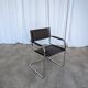 Vintage Mart Stam Style Armchair: Dark Brown Faux Leather Chrome Cantilever