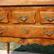 Sloping desk, secretary, donkey back Louis XV walnut.