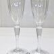 Old wine glass Daum Nancy crystal ribbed tableware