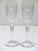 Old wine glass Daum Nancy crystal ribbed tableware