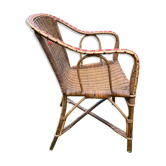 Old wicker armchair