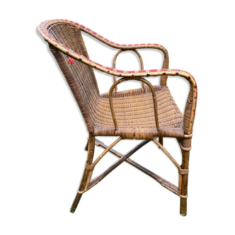 Old wicker armchair