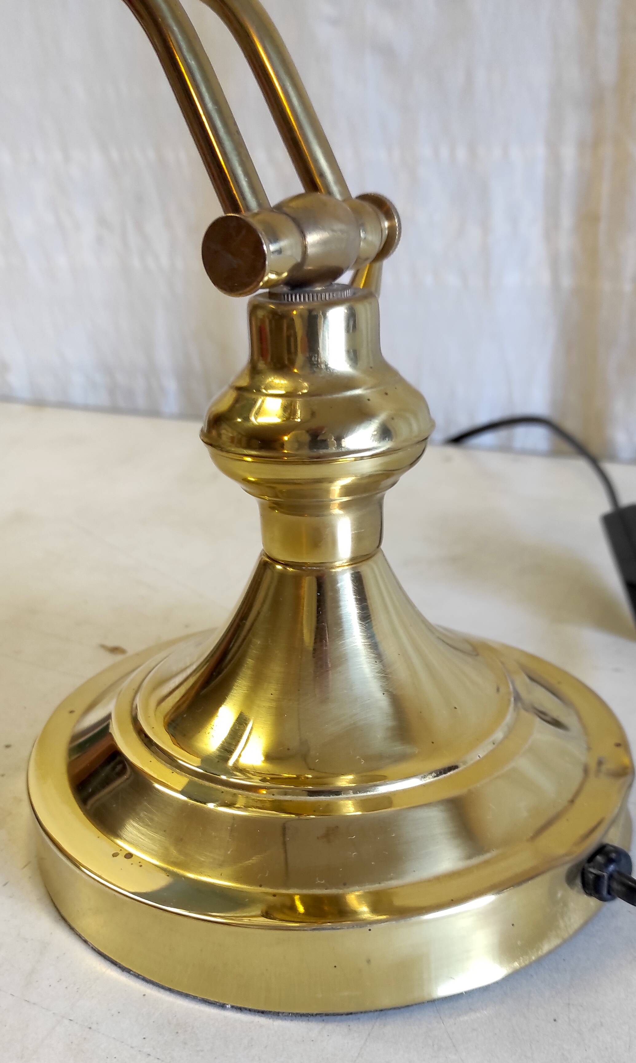 Articulated "piano" lamp in gilded metal - mid 20th century.