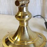 Articulated "piano" lamp in gilded metal - mid 20th century.