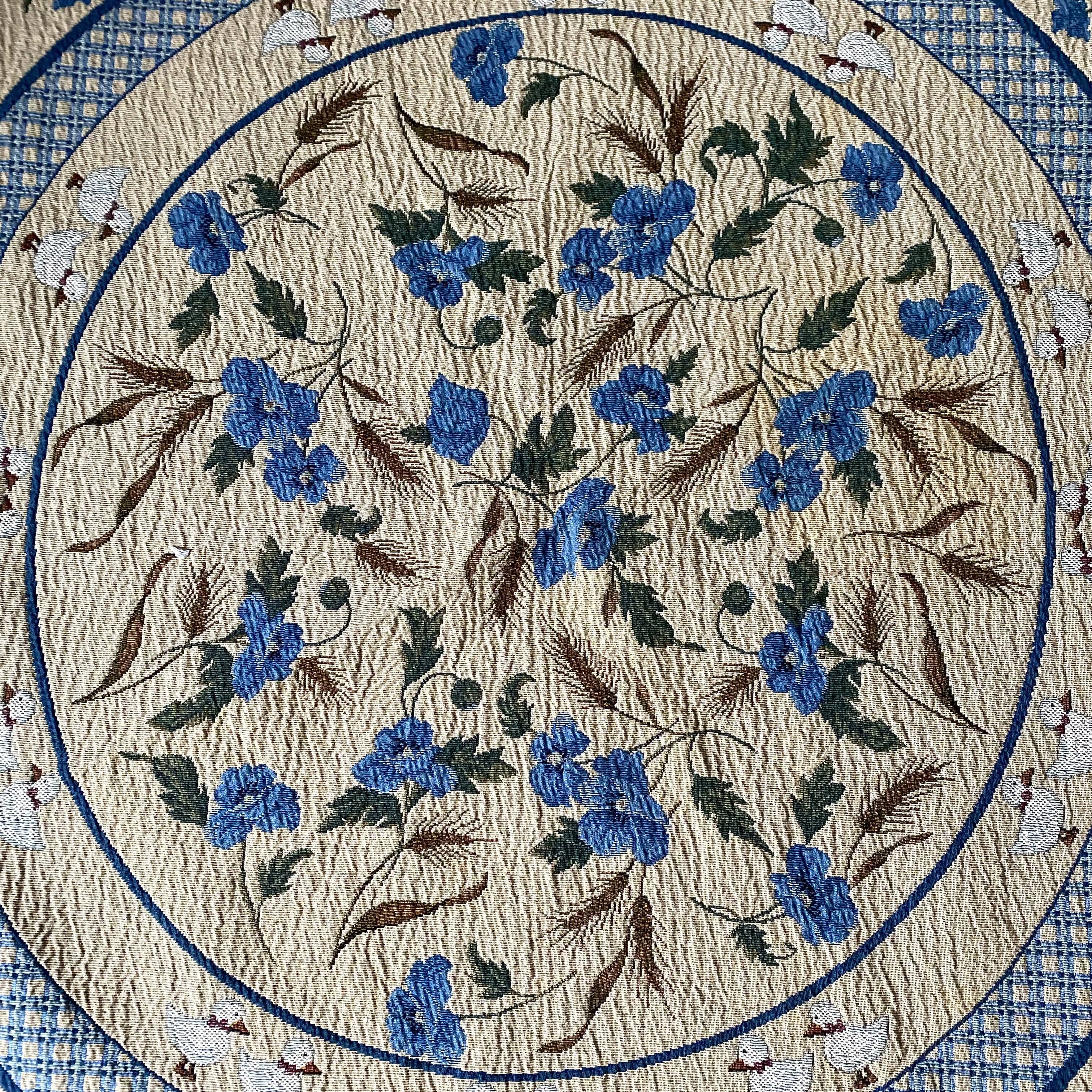 Round tablecloth flowers and geese 170 cm