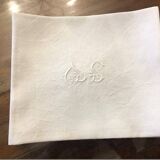 Set of 12 very large old monogram napkins