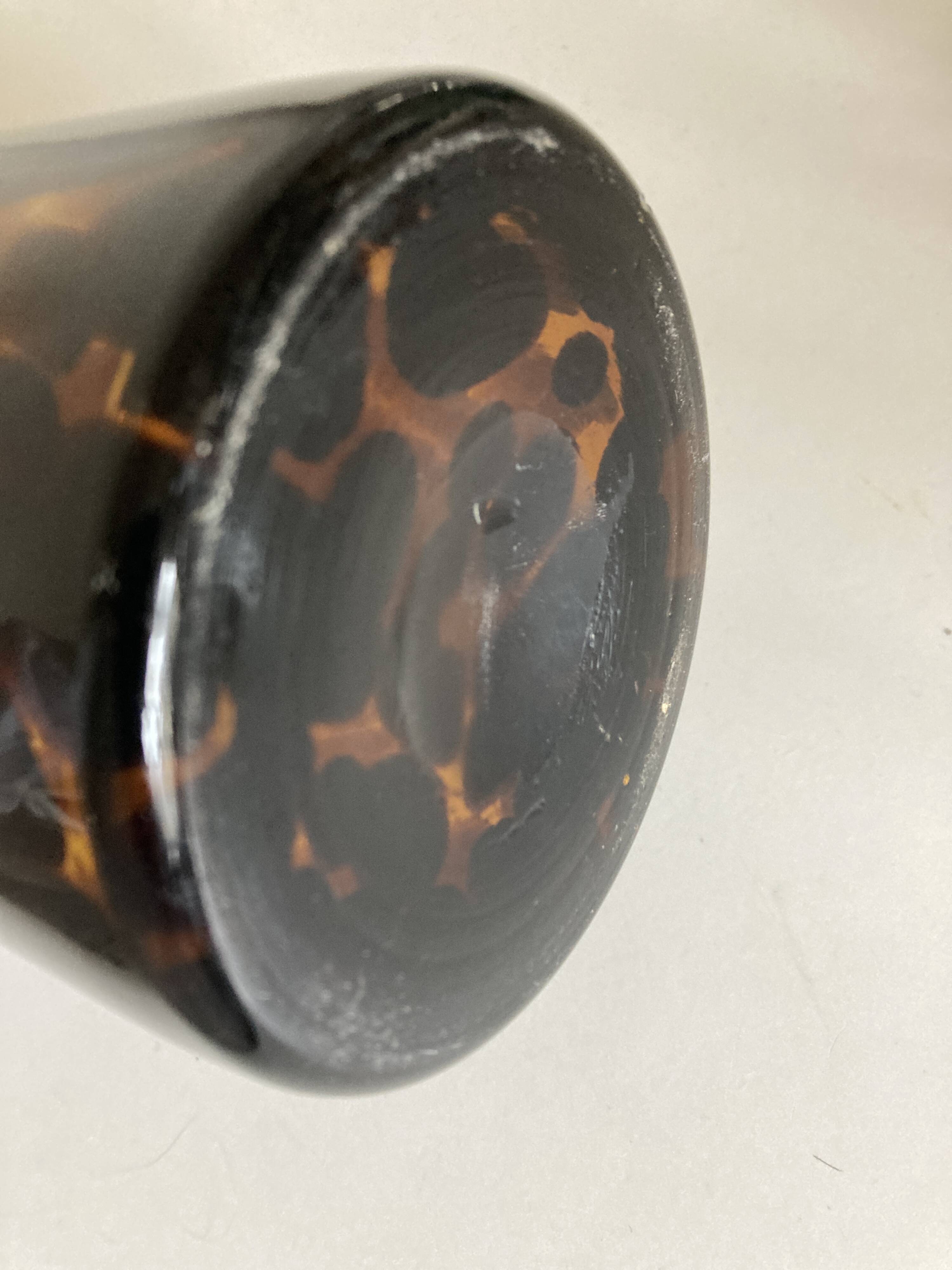 XL macchia glass vase a macchia tortoiseshell Italian design 1970