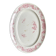Plat ovale Creil & Montereau en terre de fer rose, service "Centaurée"