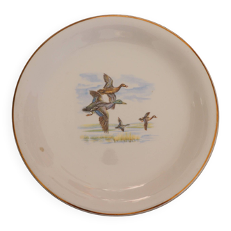 Assiette Sarreguemines - motif envol de canards