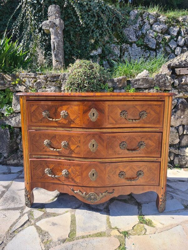 Commode Louis XIV en Marqueterie Époque XIXEME Siècle