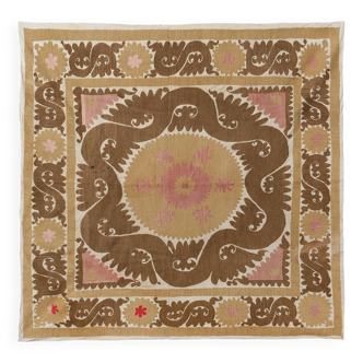 Tapis noué à la main, tapis turc vintage 140x140 cm