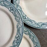 6 Salins flat ironware plates, "Directoire" service