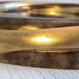 Victorian English Round Grand Mirror – Gilded Wood & Bevelled Glass