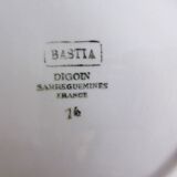 Plate Digoin Sarreguemines model Bastia