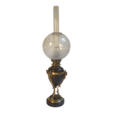 Oil lamp with engraved globe in Napoleon III style