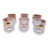 Set of six crystal liqueur glasses