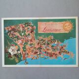 Carte vintage de Louisiane