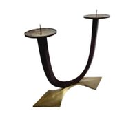 Art Deco style 2-armed candleholder, Germany, 1950s