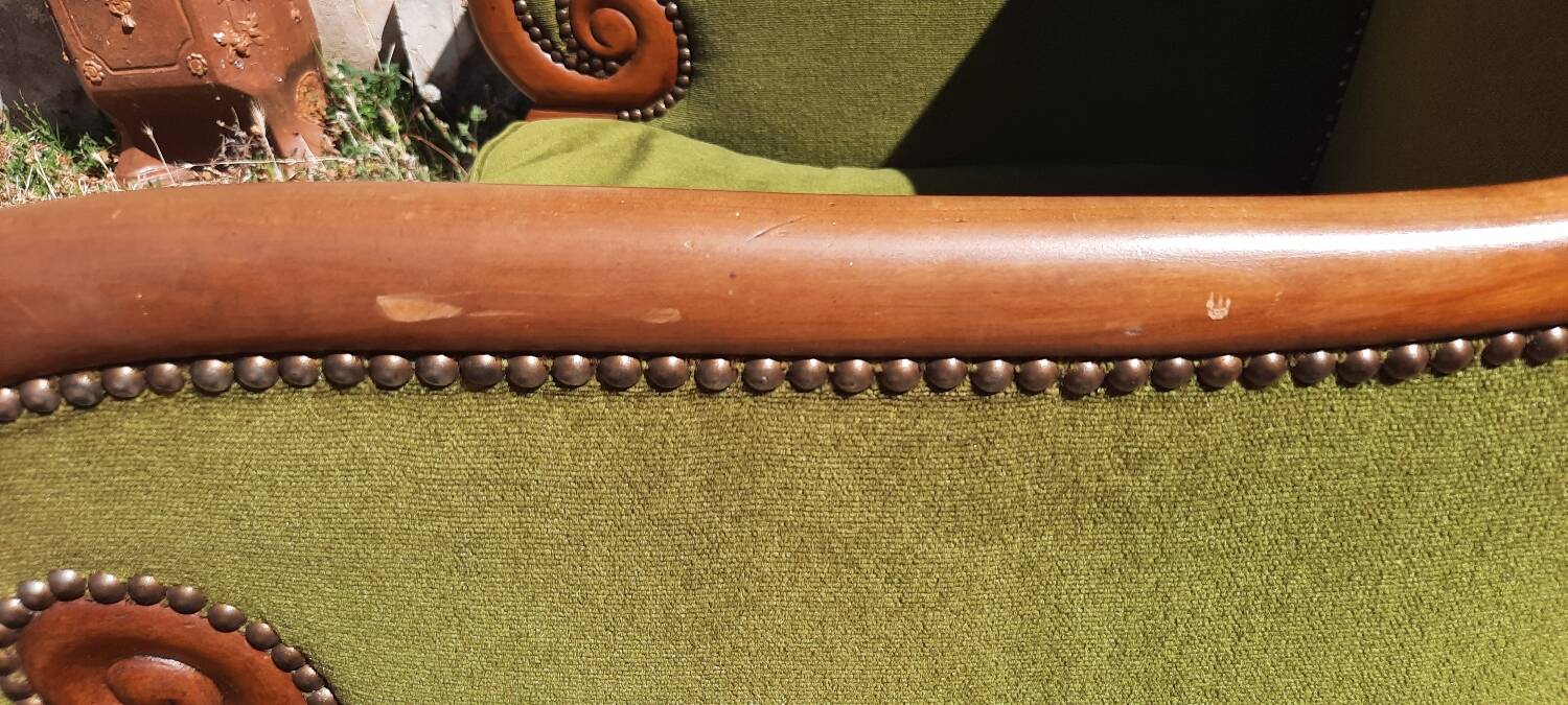 Pair of bergère armchairs