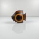 Small statue of a fish in exotic wood, mid-century modernism.